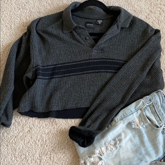 Urban outfitters Oversized Cropped grey polo - Picture 3 of 3